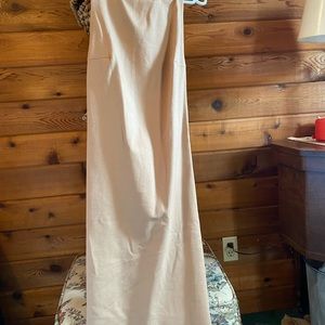 Babaton tan midi dress
